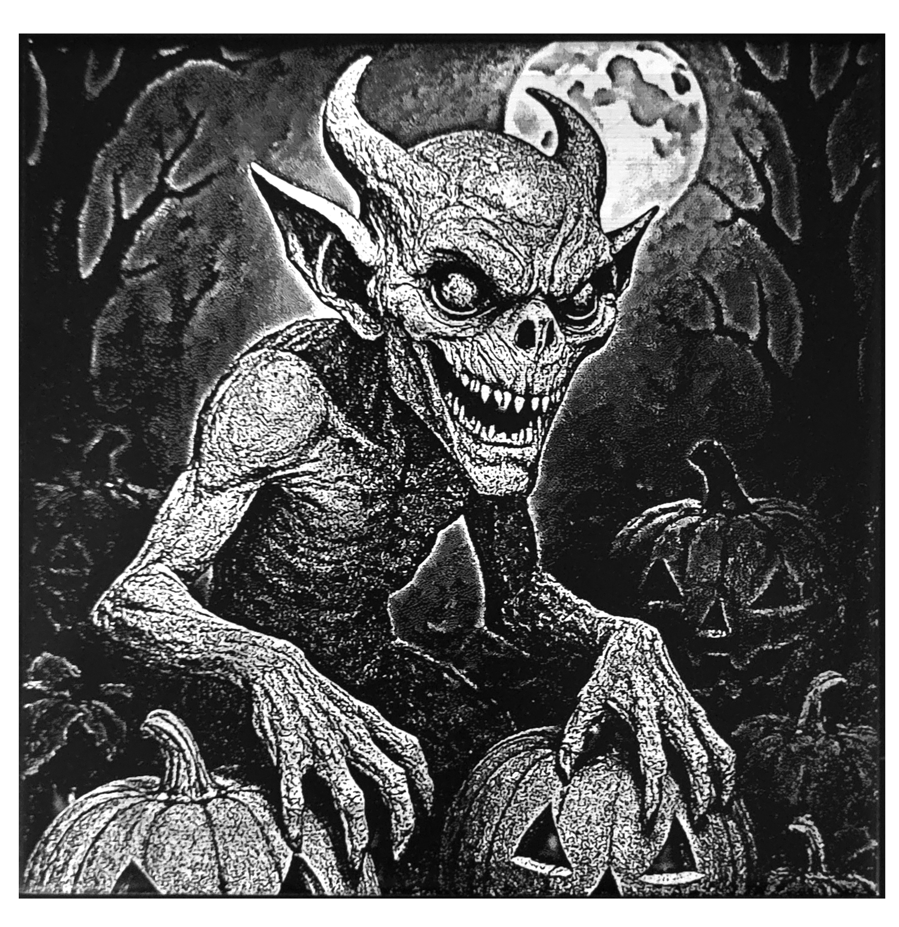 Spooky Halloween Engraved Tile - Tiles