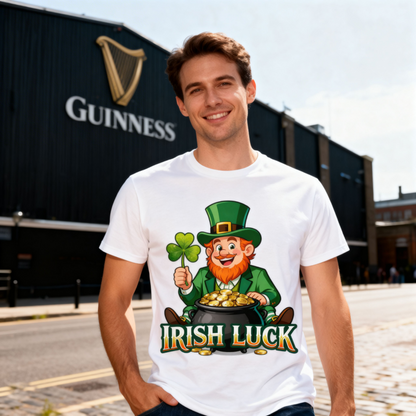 Irish Luck Leprechaun T-Shirt | Classic Fit Cotton Tee