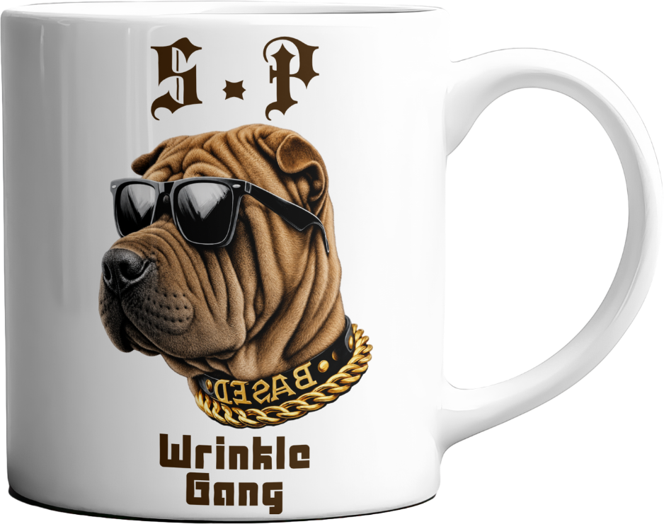 S.P Wrinkle Gang Personalised Shar Pei Streetwear Mug