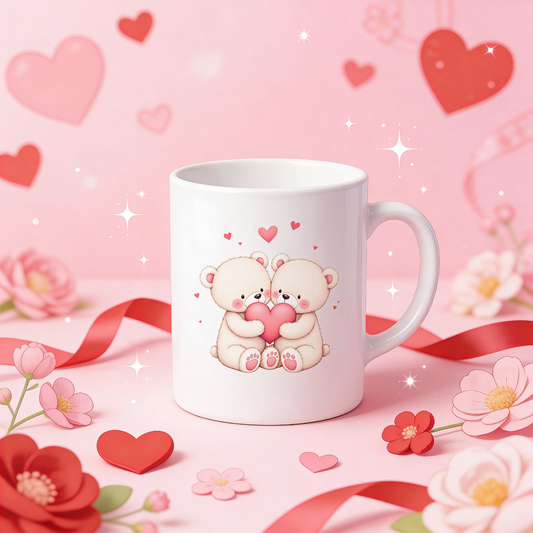 Sip Happens ☕✨ – Ceramic Love Mugs & Washable Coasters for Everyday Romance 3 - Mug