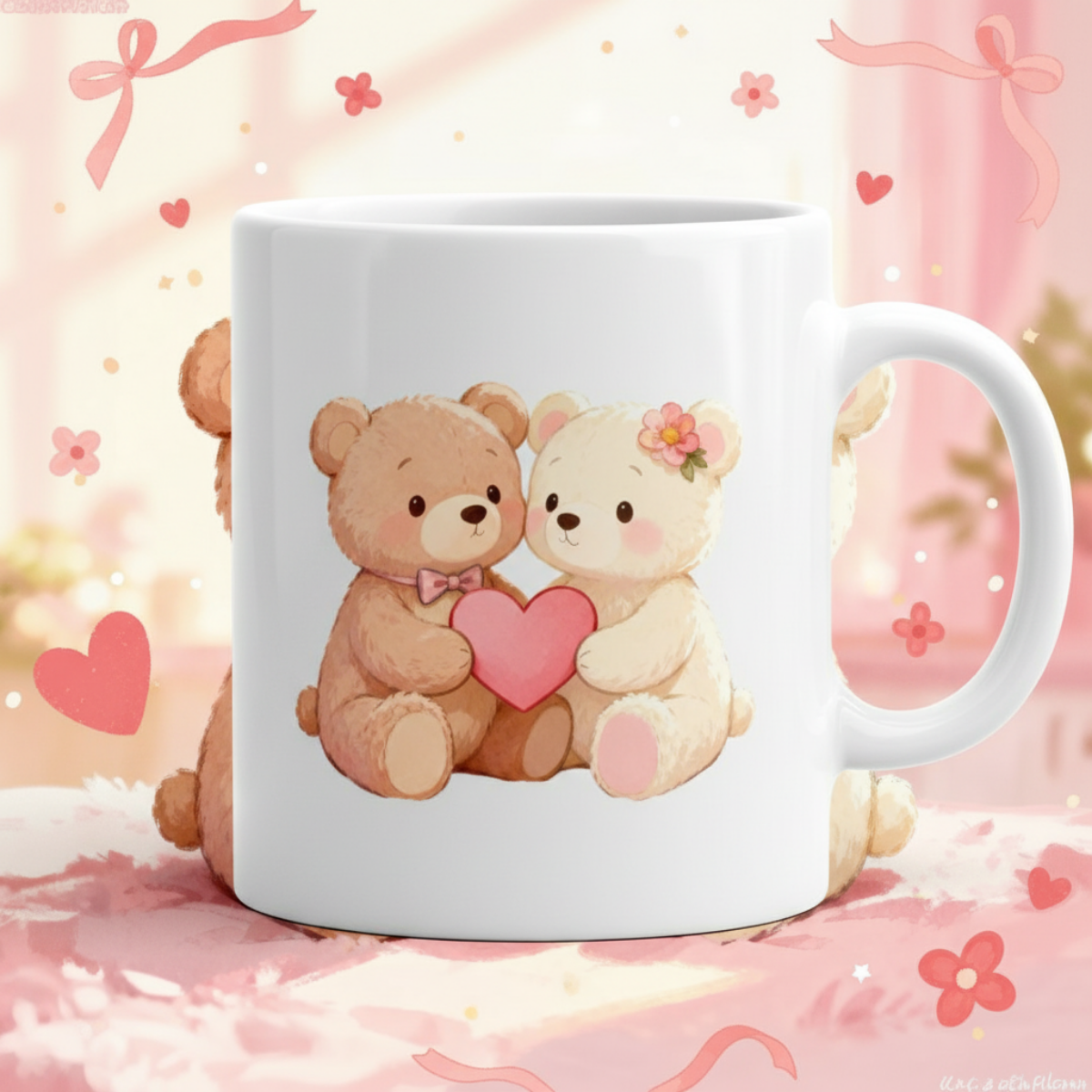 Sip Happens ☕✨ – Ceramic Love Mugs & Washable Coasters for Everyday Romance 5 - Mug