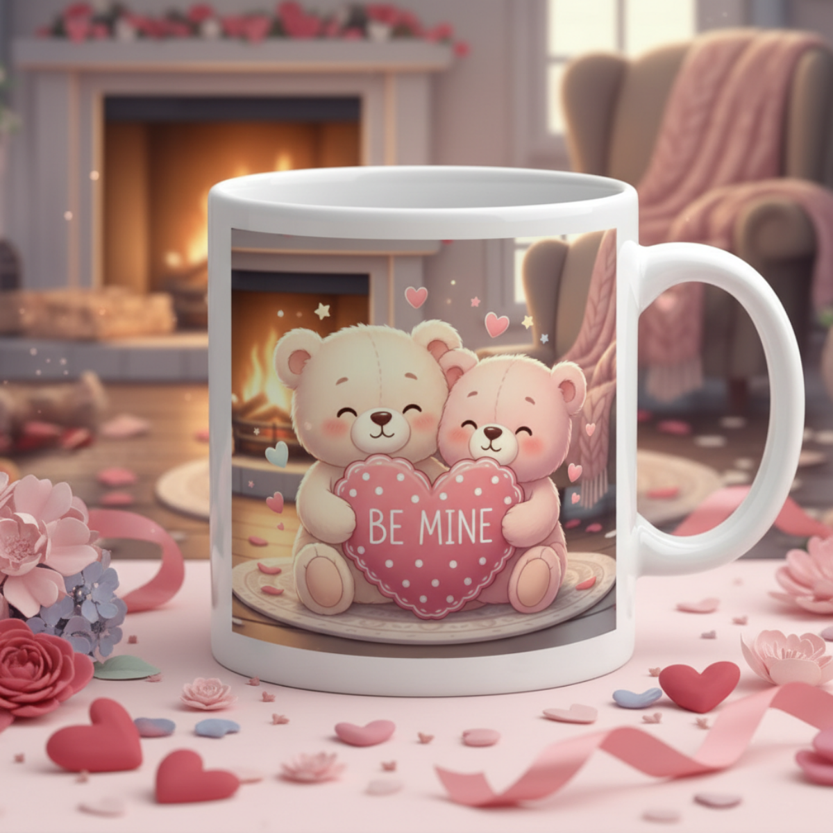 Sip Happens ☕✨ – Ceramic Love Mugs & Washable Coasters for Everyday Romance 6 - Mug