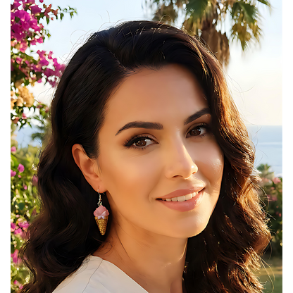 Ice Cream Cone Dangle Earrings - J & I Vision