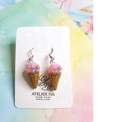 Ice Cream Cone Dangle Earrings - J & I Vision