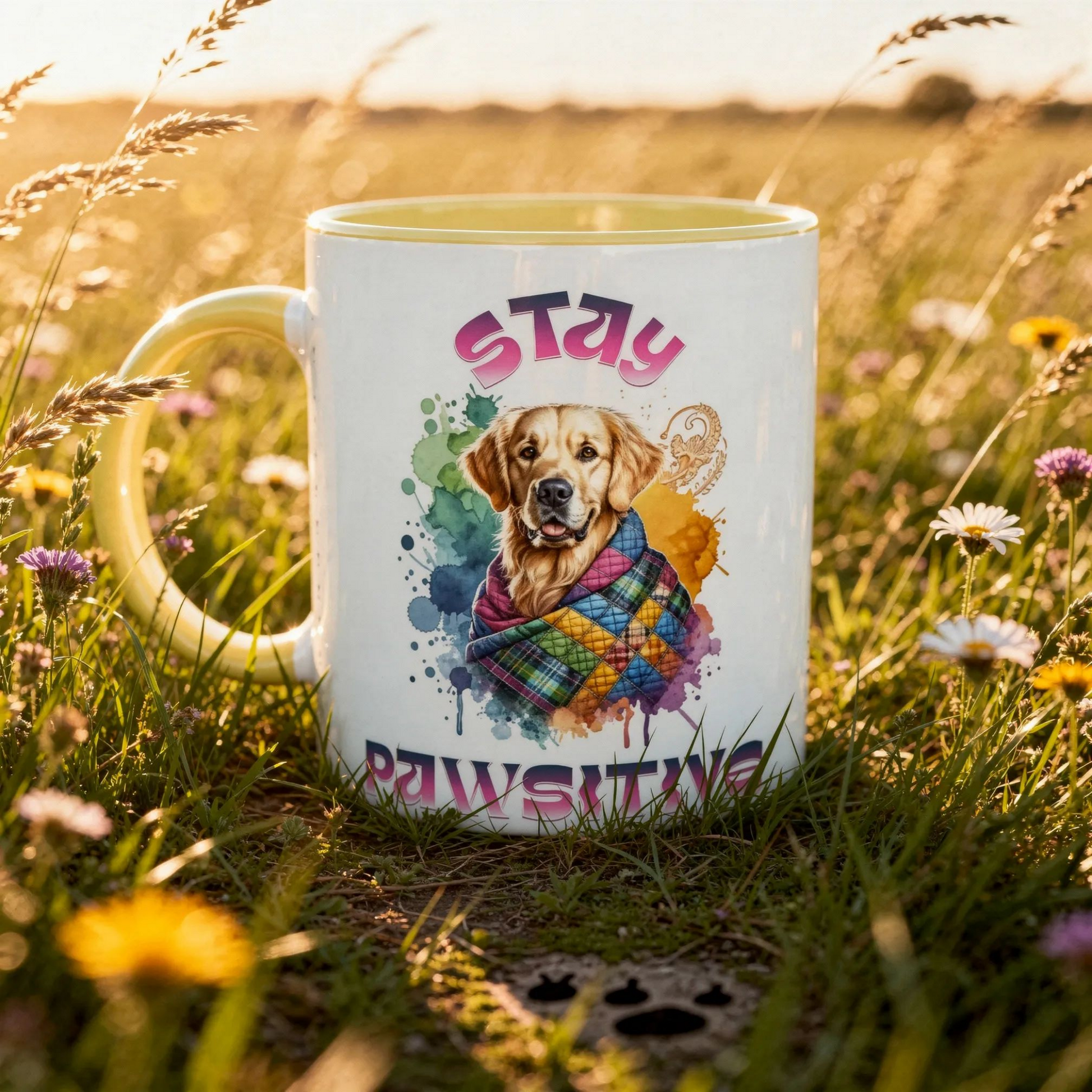 Golden Retriever Mug – Perfect Gift for Dog Lovers and Golden Enthusiasts - Print Material