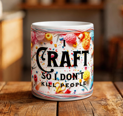 Funny Crafter's Mug – Humorous Gift for Hobbyists | 250ml Ceramic Coffee Cup - J & I Vision