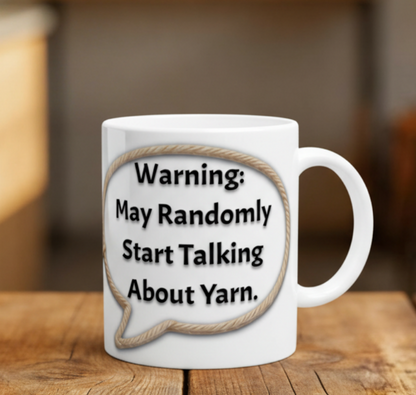 Yarn Crafters Mug – Funny Knitting & Crochet Gift | 250ml Ceramic Coffee Cup - J & I Vision