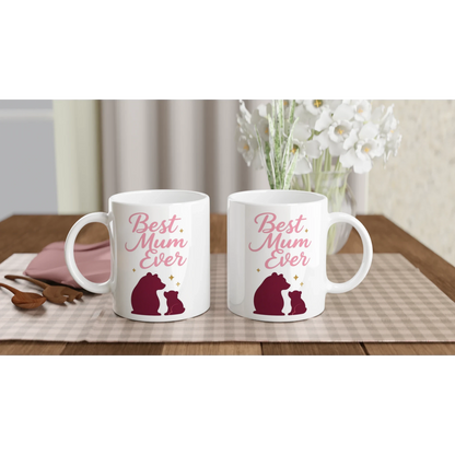 Best Mum Ever Mug – Mother’s Day Gift for Mum – 250ml White Ceramic Mama Bear Mug UK