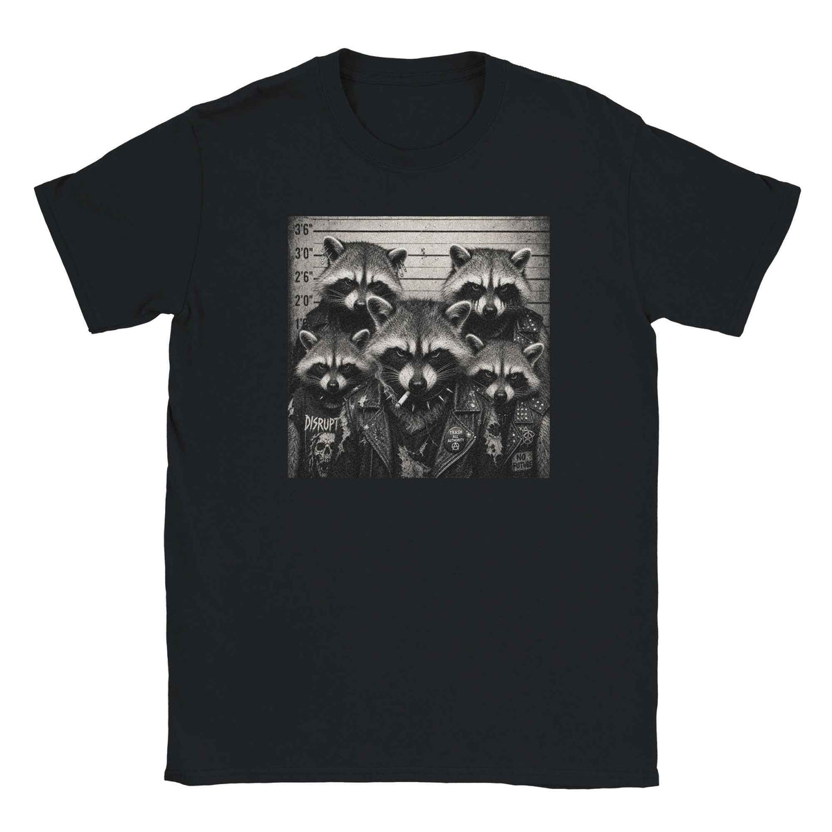 Punk Raccoon Shirt, Gothic Raccoon Gang Tee, Funny Trash Panda, Alternative Grunge Animal Shirt, Biker Raccoon Clothing, Unisex Gift