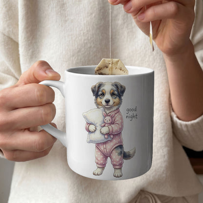 Puppy Girl Good Night Ceramic Mug – Cute Gift for Dog Lovers Different puppies Customized - J & I Vision