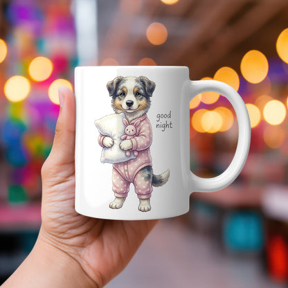 Puppy Girl Good Night Ceramic Mug – Cute Gift for Dog Lovers Different puppies Customized - J & I Vision
