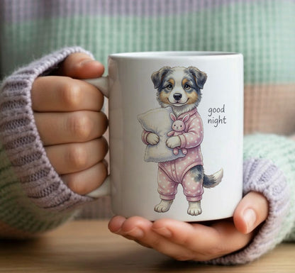 Puppy Girl Good Night Ceramic Mug – Cute Gift for Dog Lovers Different puppies Customized - J & I Vision
