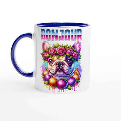 French Bulldog Floral 250ml Ceramic Mug – Beautiful Colourful Gift for Frenchie Lovers