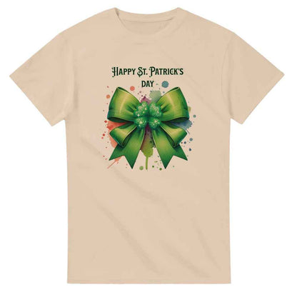 Unisex St Patrick's Day Shamrock and Bow T-Shirt | Lucky Clover Tee | Perfect Gift