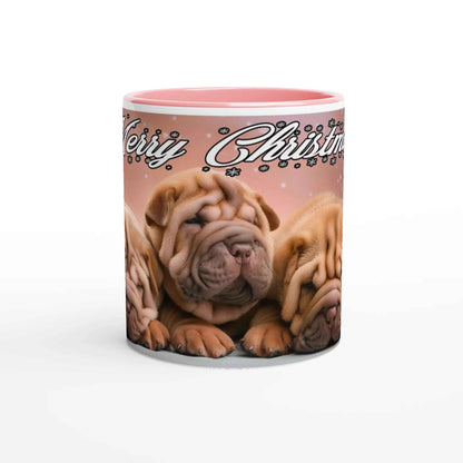 Merry Wrinkly Christmas 250ml Ceramic Mug – Funny Festive Gift for Wrinkly Dog Lovers