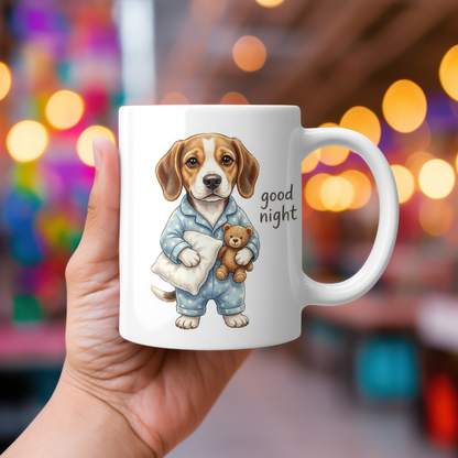 Beegle Good Night Ceramic Mug – Cute Gift for Dog Lovers - J & I Vision
