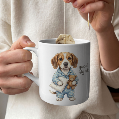 Beegle Good Night Ceramic Mug – Cute Gift for Dog Lovers - J & I Vision