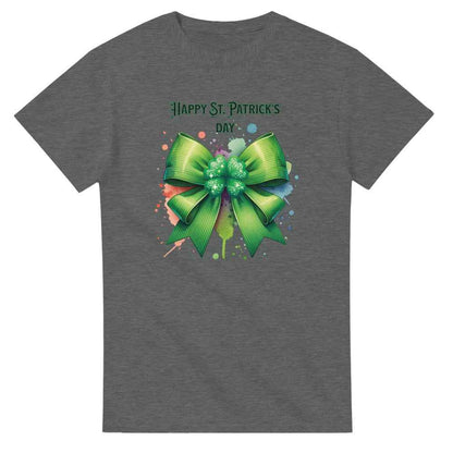 Unisex St Patrick's Day Shamrock and Bow T-Shirt | Lucky Clover Tee | Perfect Gift
