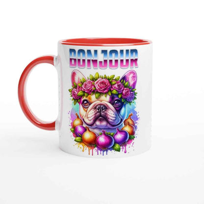 French Bulldog Floral 250ml Ceramic Mug – Beautiful Colourful Gift for Frenchie Lovers