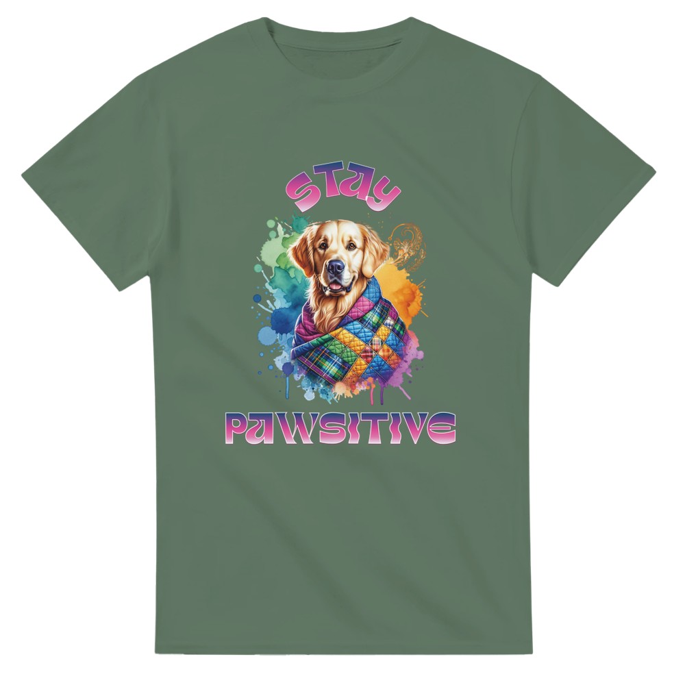 Cute Golden Retriever T-Shirt – Perfect Gift for Dog Lovers - Military Green / S - T-shirt