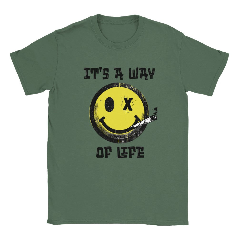 It’ a way of life t-shirt for ravers. Unisex t shirt funny aesthetic t-shirts for preppy style lovers - Military Green