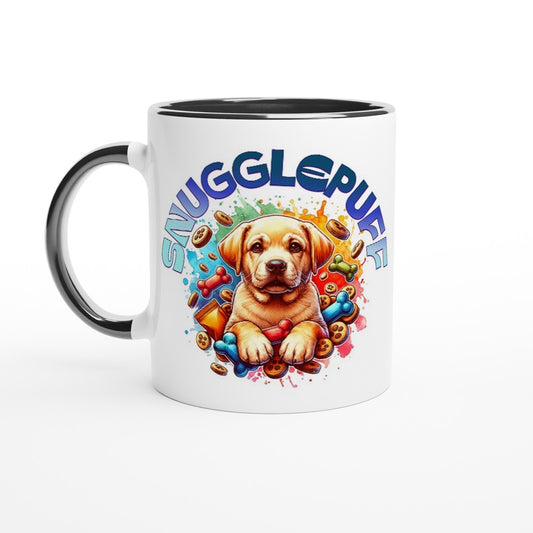 Snugglepuff Golden Retriever puppy Mug - Ceramic Black - Print Material