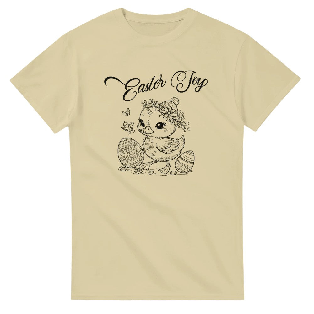 Easter Joy T-Shirt - Cute Duckling & Eggs Design - Perfect for Spring Celebrations - Natural / S - T-shirt