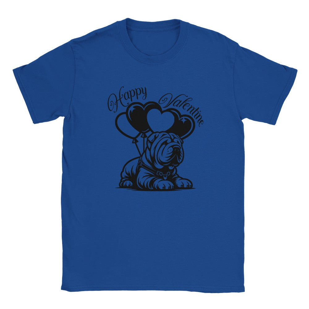 Romantic Shar Pei T-Shirt - Cute Valentine’s Gift - Soft Feel Tee - Royal / S - T-shirt