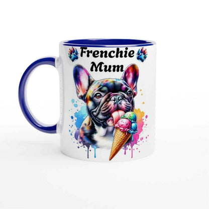 Cute Frenchie Mum 250ml Ceramic Mug – French Bulldog Licking Ice Cream | Gift for Frenchie Mums