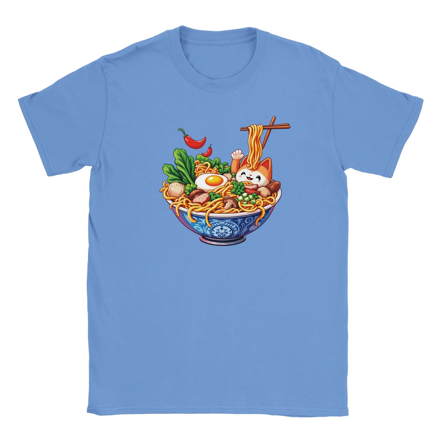 Ramen Lovers T-Shirt - Funny 100% Cotton Tee for Noodle Enthusiasts - Foodie Gift - Carolina Blue / S - T-shirt