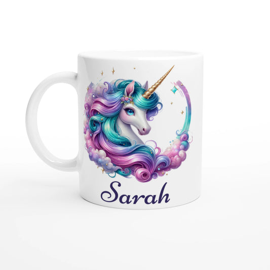🦄 Unicorn Princess Personalised Name Mug – Cute Official Unicorn Gift – 250ml Ceramic Mug UK