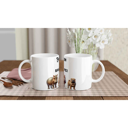 Hippo to Shar Pei Evolution 250ml Ceramic Mug – Funny Unique Gift for Shar Pei Lovers