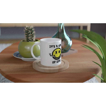 Yellow Face Mug for Weed Smokers - Ceramic Coffee and Tea Cup, 'It's a Way of Life' Design