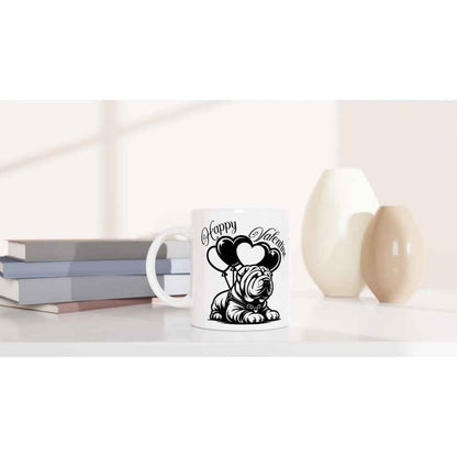 Romantic Shar Pei Mug - Perfect Gift for Valentine’s Day - Cute Ceramic Dog  Cup