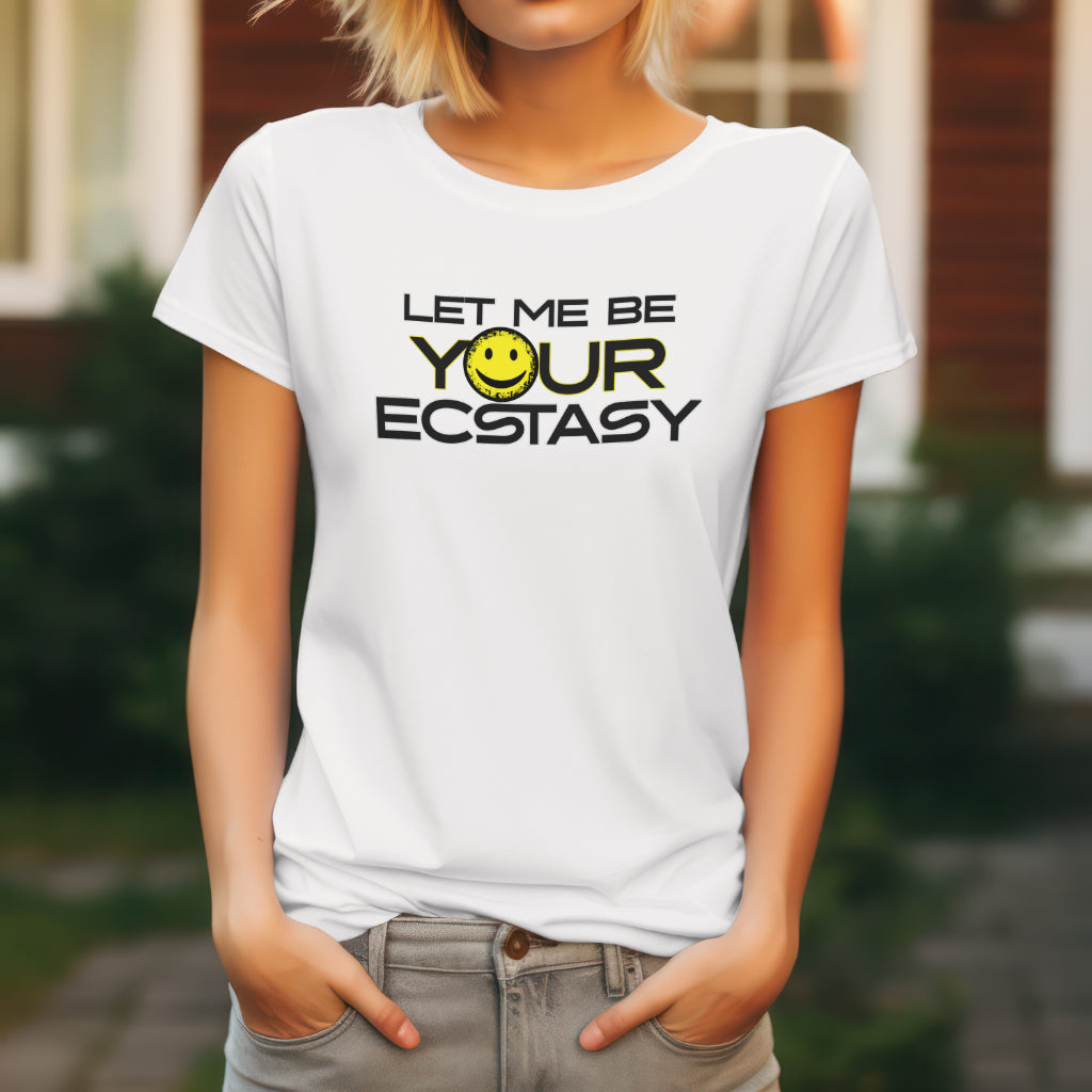 Yellow face unisex t-shirt for ravers. Different designs - Let me be your ecstasy / S - T-shirt