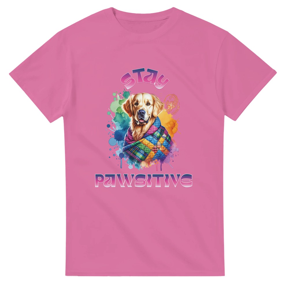 Cute Golden Retriever T-Shirt – Perfect Gift for Dog Lovers - Azalea / S - T-shirt