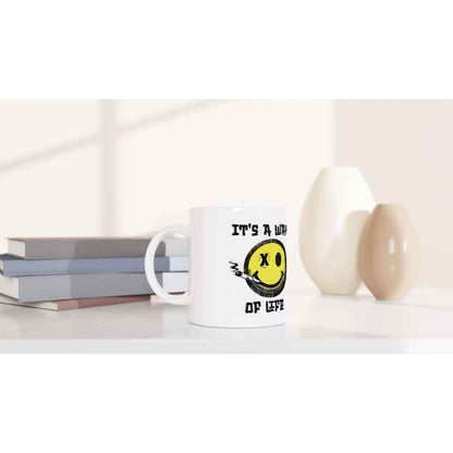 Yellow Face Mug for Weed Smokers - Ceramic Coffee and Tea Cup, 'It's a Way of Life' Design