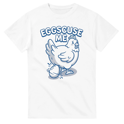 Funny Chicken T-Shirt | "Eggscuse Me" Graphic Tee | 100% Cotton Comfort