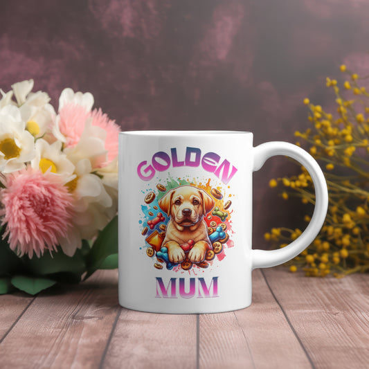 Cute Golden Retriever mum mug. Great gift for mother’s day. - Print Material