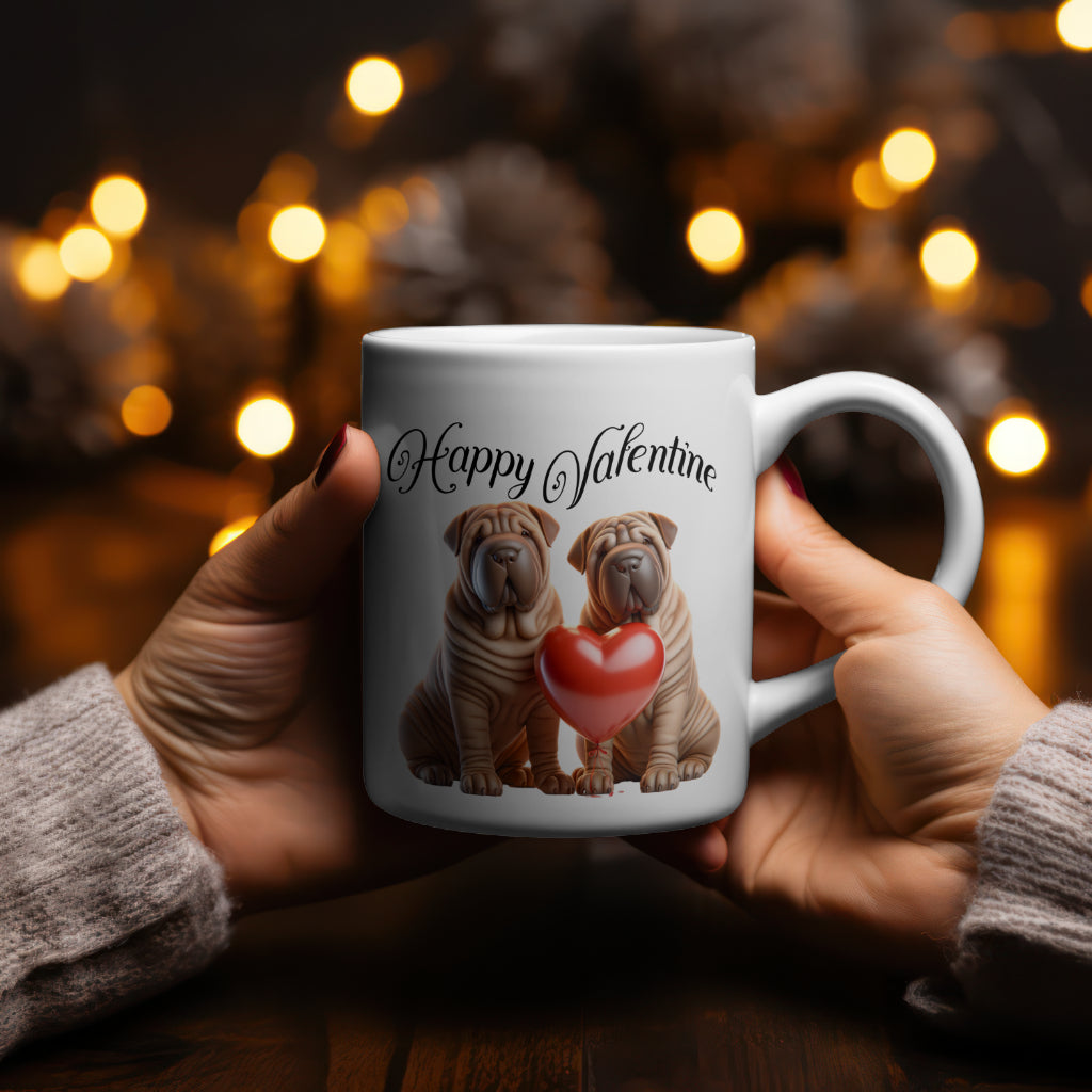 Romantic Shar Pei Mug - Adorable Gift for Valentine’s Day - Cute Pet Lover Gift - Mug
