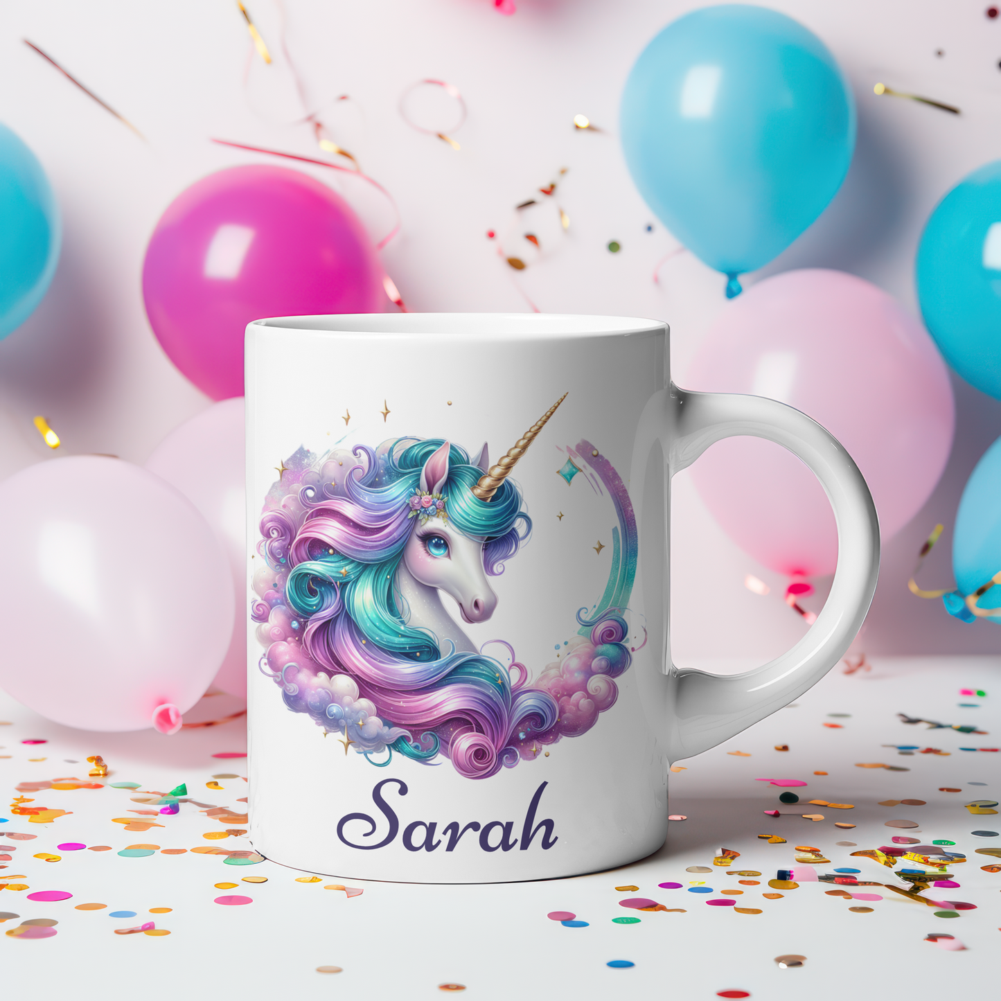 🦄 Unicorn Princess Personalised Name Mug – Cute Official Unicorn Gift – 250ml Ceramic Mug UK